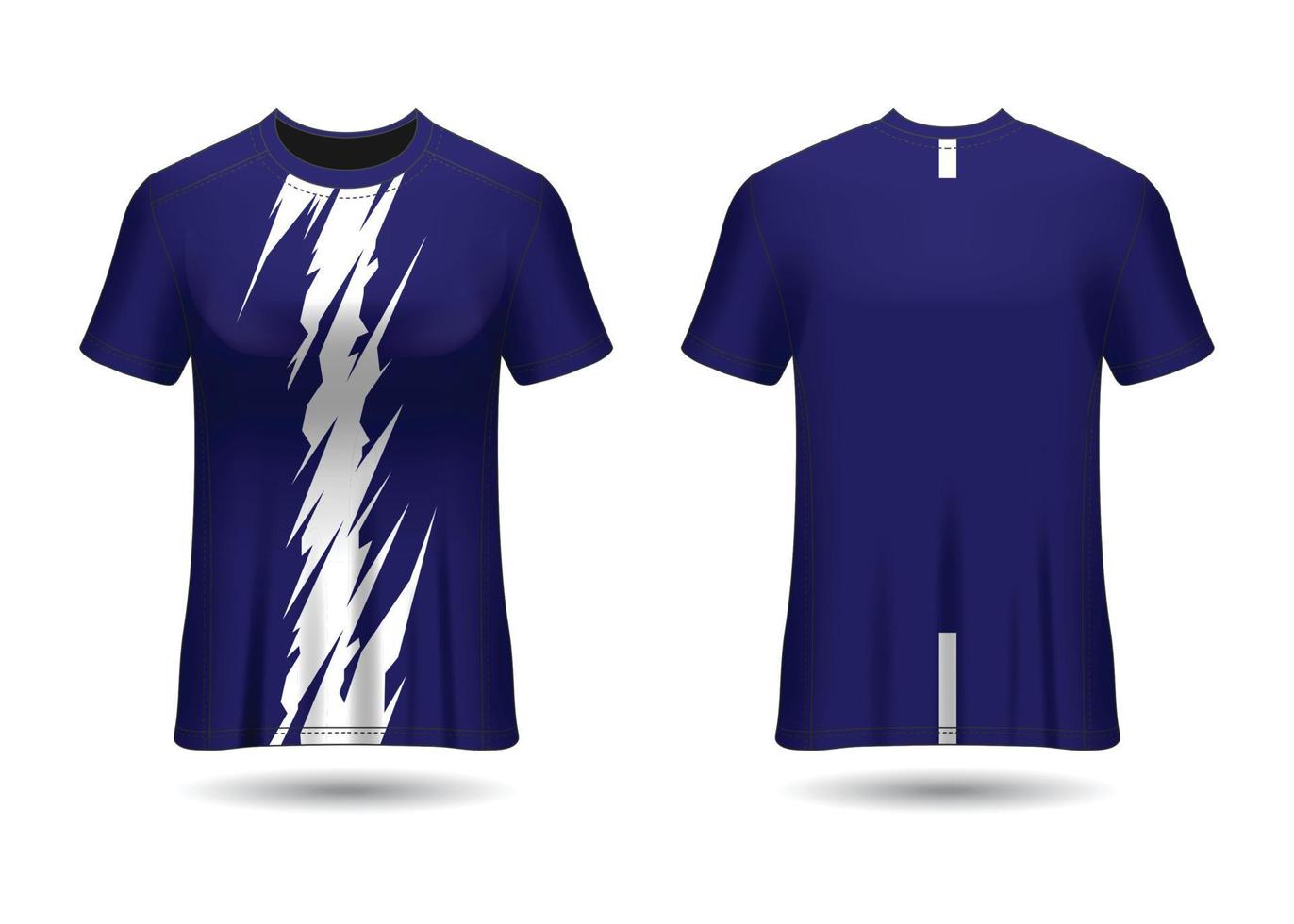 t-shirt sportontwerp. race trui. uniform voor- en achteraanzicht. vector