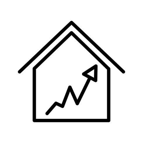 Grafiek huis vector pictogram