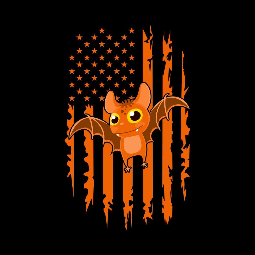 vector illustratie halloween vlag t overhemd ontwerp