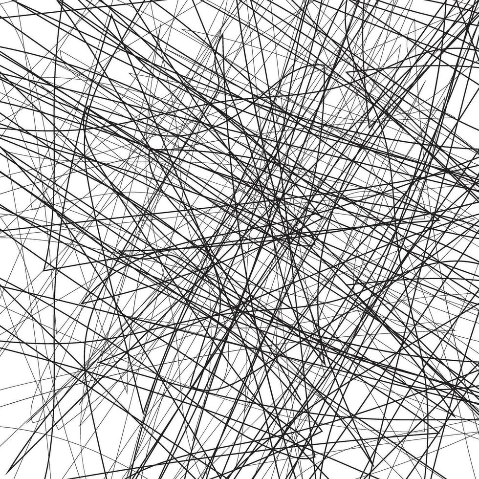 modern gemakkelijk abstract genaaid koel zwart kleur chaotisch lijn patroon kunst vector