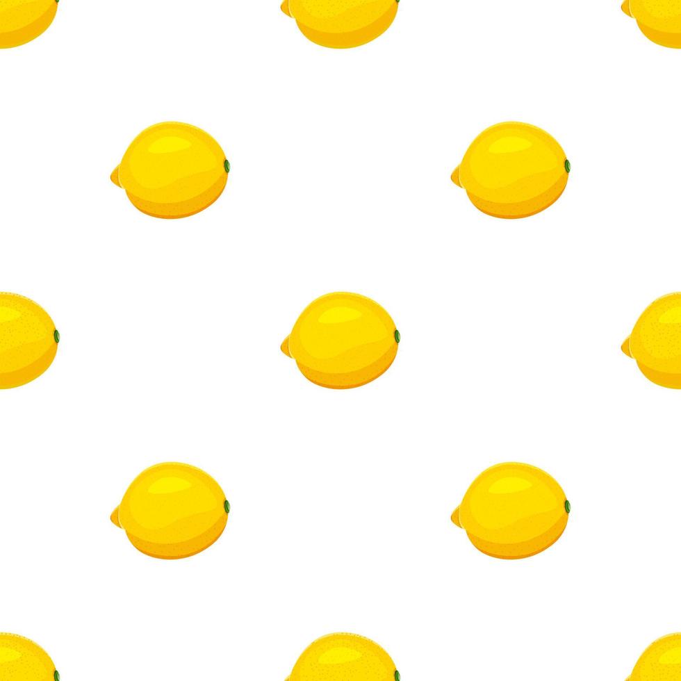 naadloze citroen fruit patroon illustratie, gele achtergrond citroen en schijfjes citroen patroon. zomer achtergrond met gele citroenen. patroon van citroen. vectorillustratie. vector illustratie