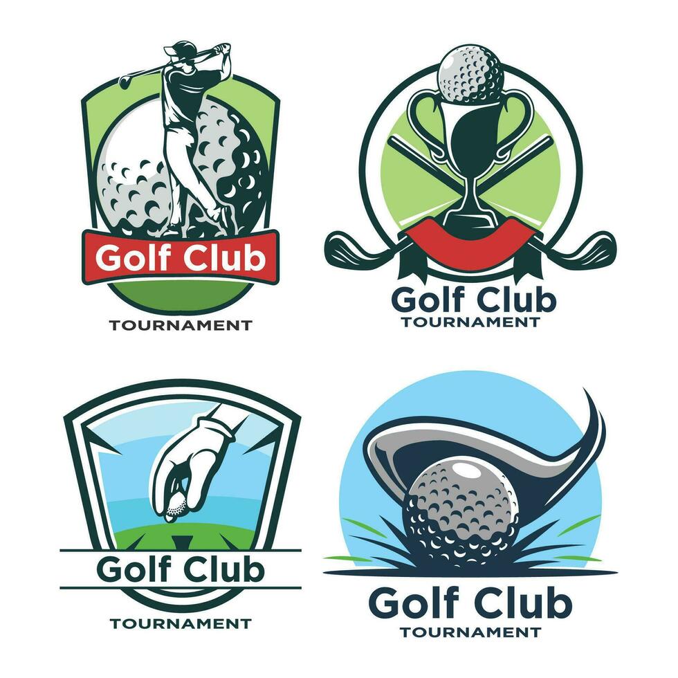 reeks van golf toernooi logo ontwerp sjabloon. vector