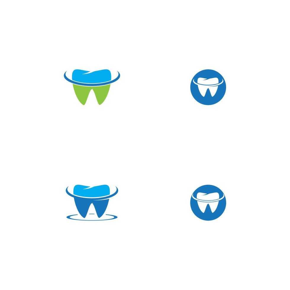 tandheelkundige logo sjabloon vectorillustratie vector
