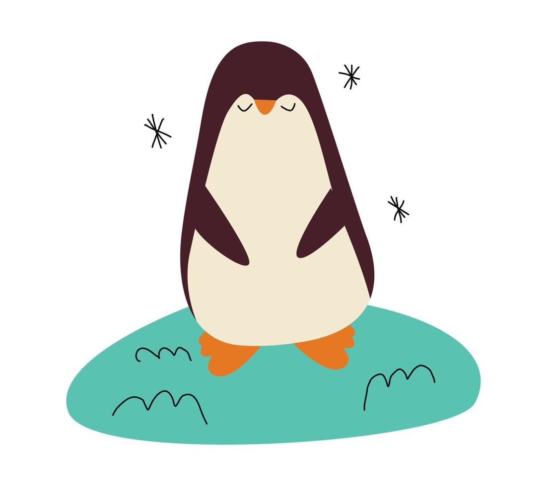 schattige pinguïn voor kinderboeken, t-shirts, ansichtkaarten. vector
