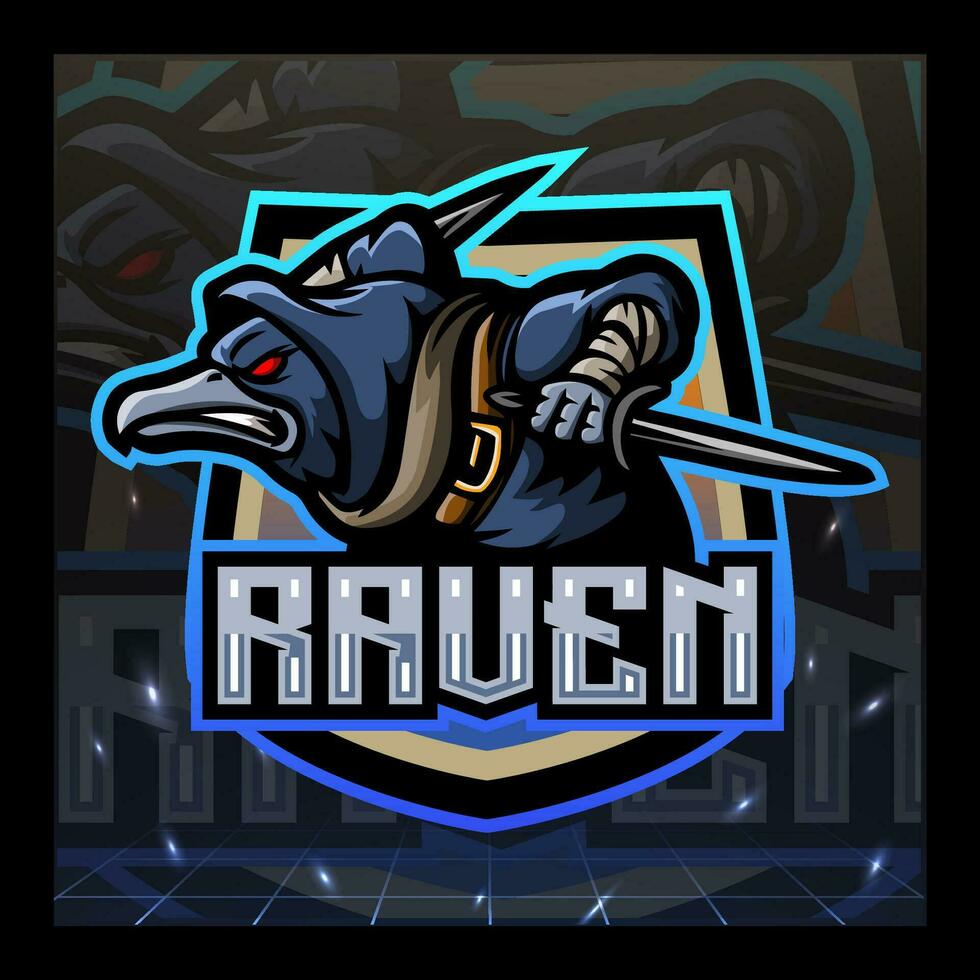 raaf mascotte esport logo ontwerp. vector