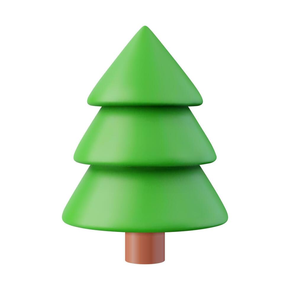 3d van Kerstmis bomen. vector