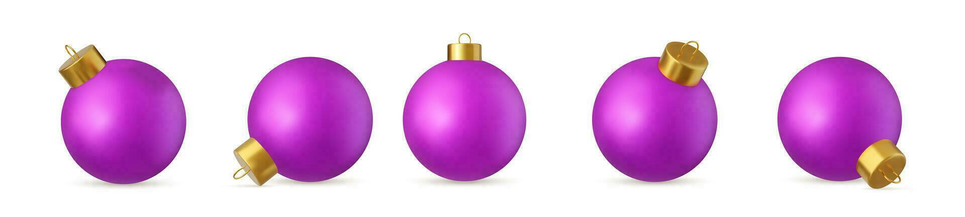 paarse kerstbal vector