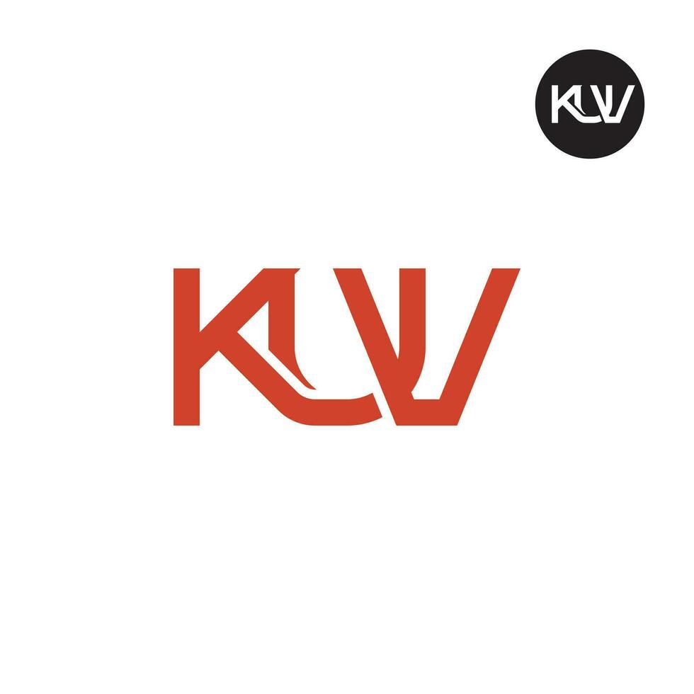 brief kuv monogram logo ontwerp vector