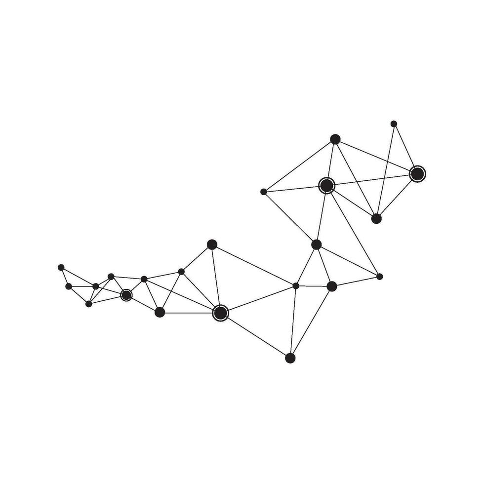 veelhoekige ruimte achtergrond met Verbinden dots en lijnen vector