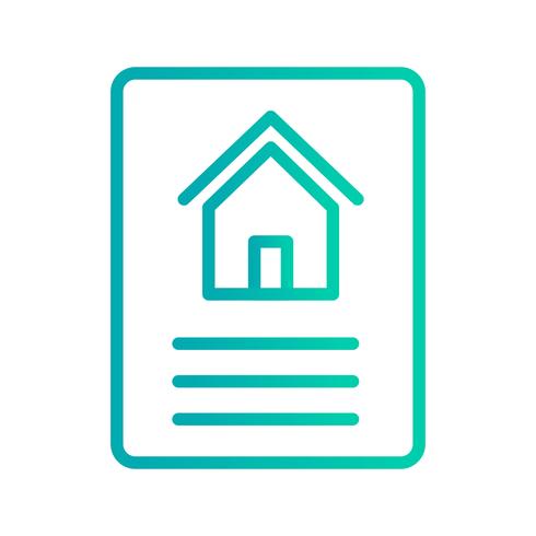 Huis document Vector pictogram