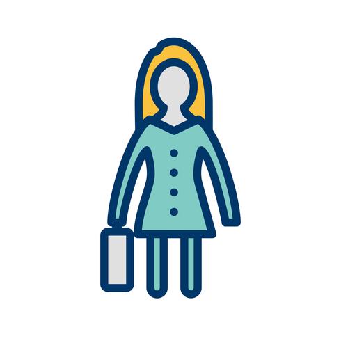 Vrouwen met werkmap Vector Icon