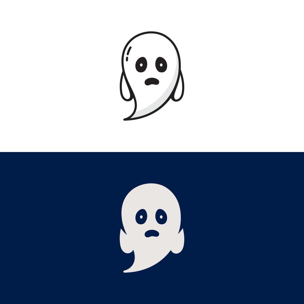 schattige spook vector pictogram ontwerp illustratie