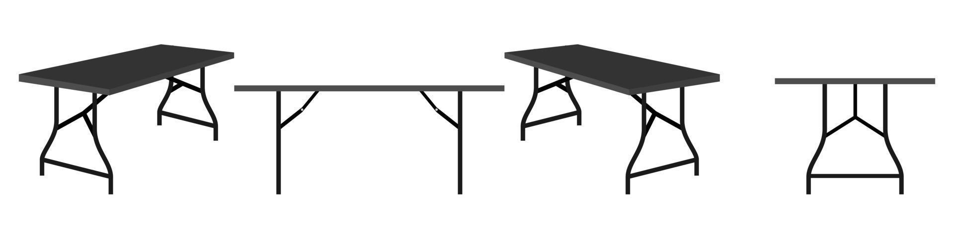 moderne schattige mooie thuiskantoor opvouwbare tafel voor freelancer geïsoleerd vector