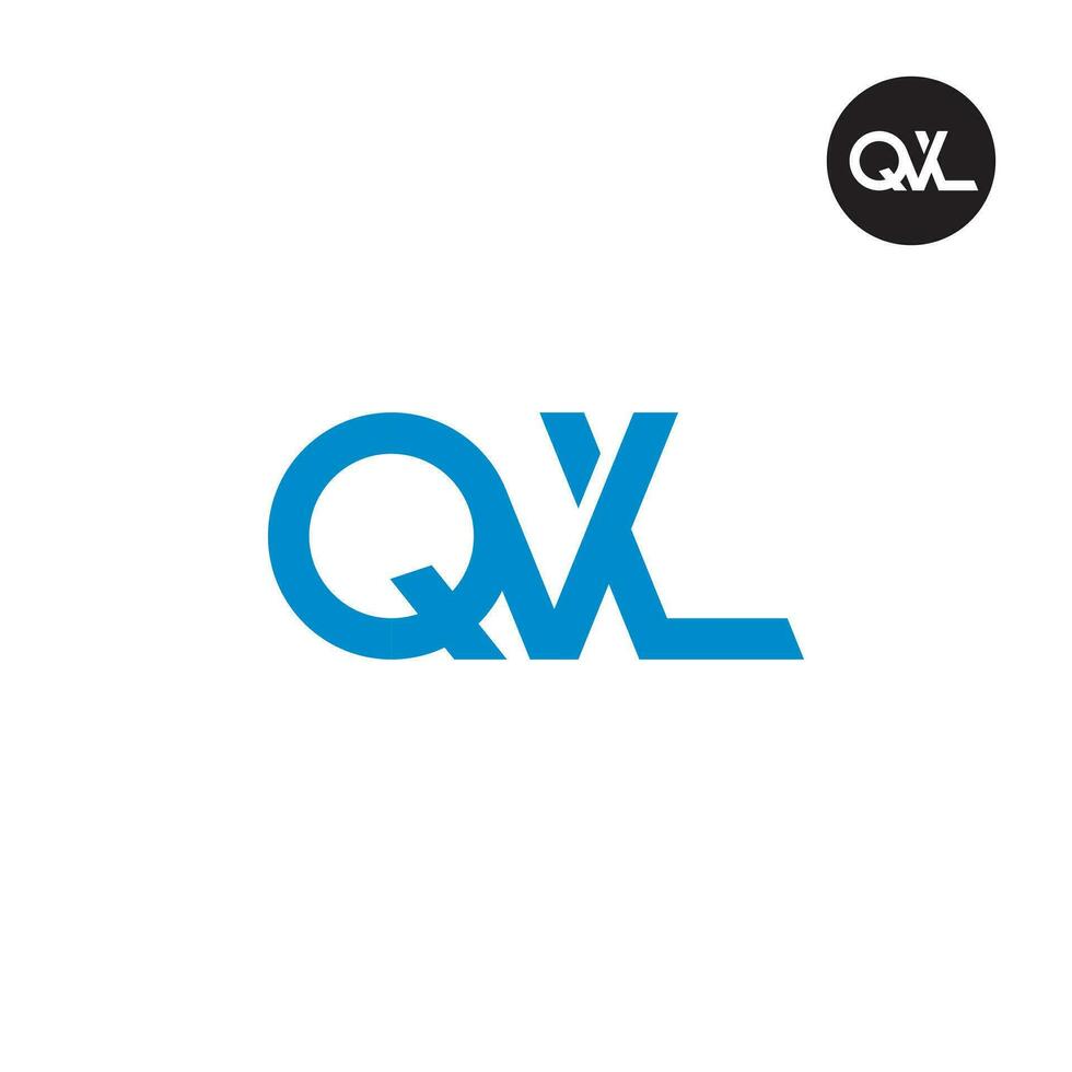 brief qvl monogram logo ontwerp vector