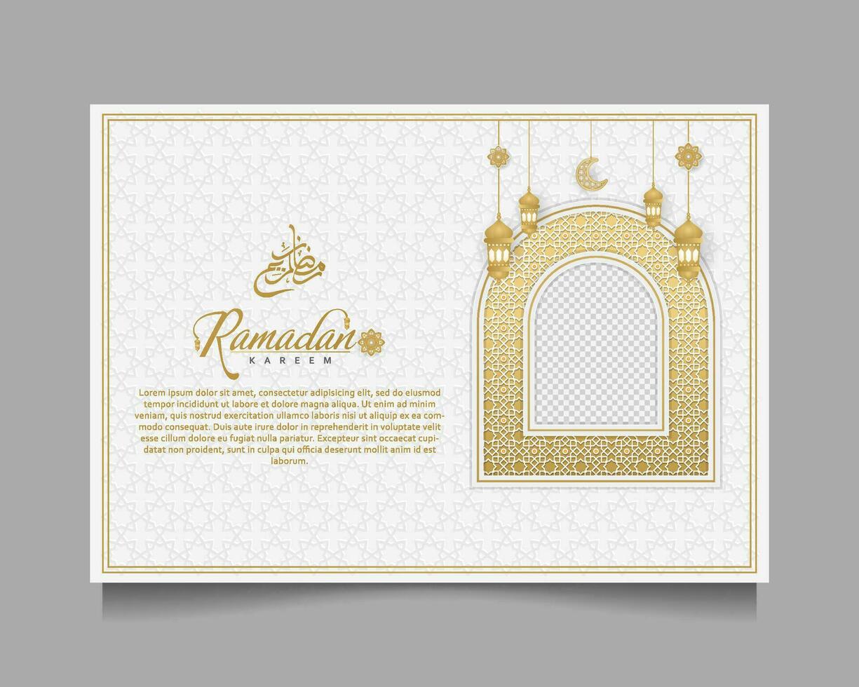 elegant Ramadan kareem achtergrond, voor poster, kader concept, folder, poster. vector