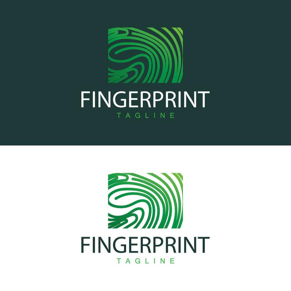 gemakkelijk en elegant modern identiteit vingerafdruk logo technologie ontwerp voor bedrijf branding vector