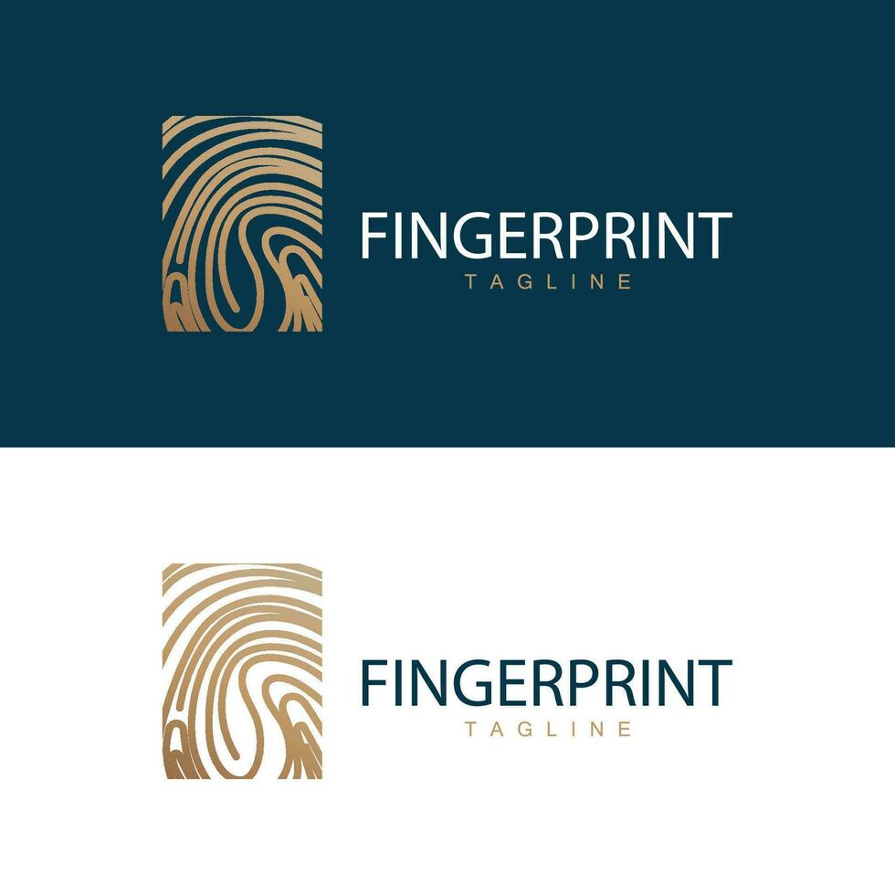 gemakkelijk en elegant modern identiteit vingerafdruk logo technologie ontwerp voor bedrijf branding vector