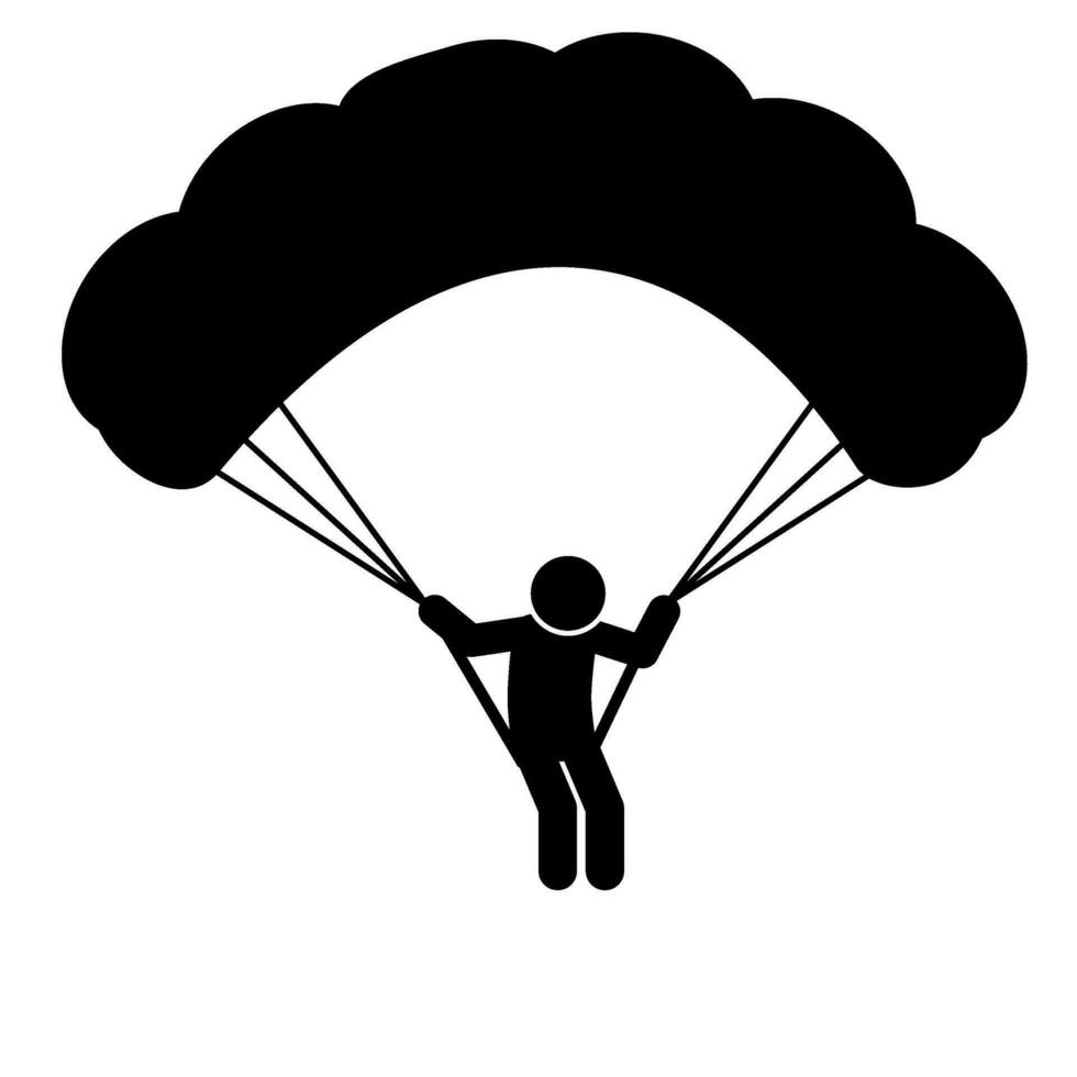 vector illustratie van een Mens parachutespringen