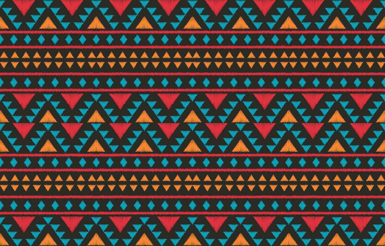 etnisch abstract ikat kunst. aztec ornament afdrukken. meetkundig etnisch patroon naadloos kleur oosters. ontwerp voor achtergrond ,gordijn, tapijt, behang, kleding, inpakken, batik, vector illustratie.