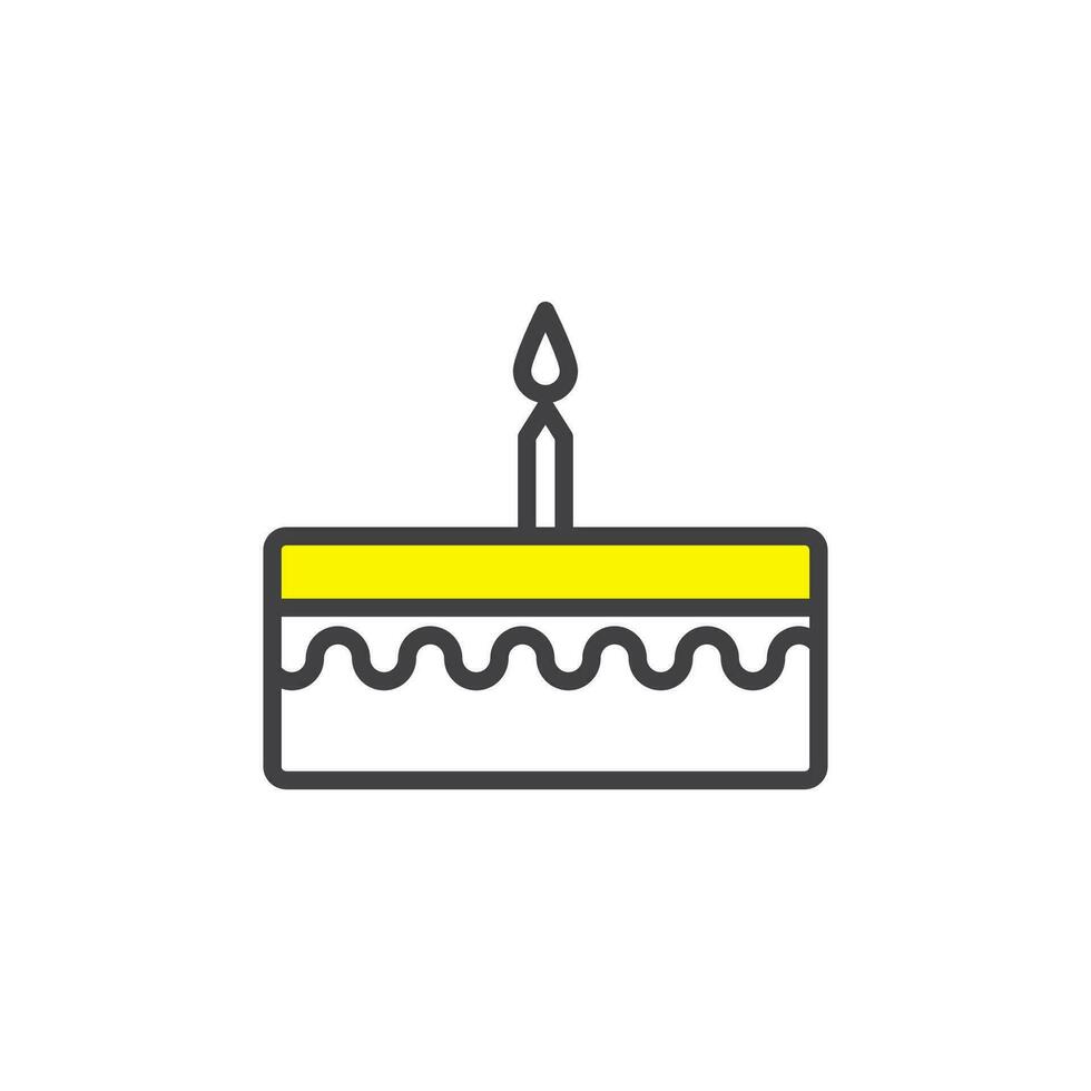 verjaardag taart icoon. teken voor mobiel concept en web ontwerp. schets vector icoon. symbool, logo illustratie. vector grafiek