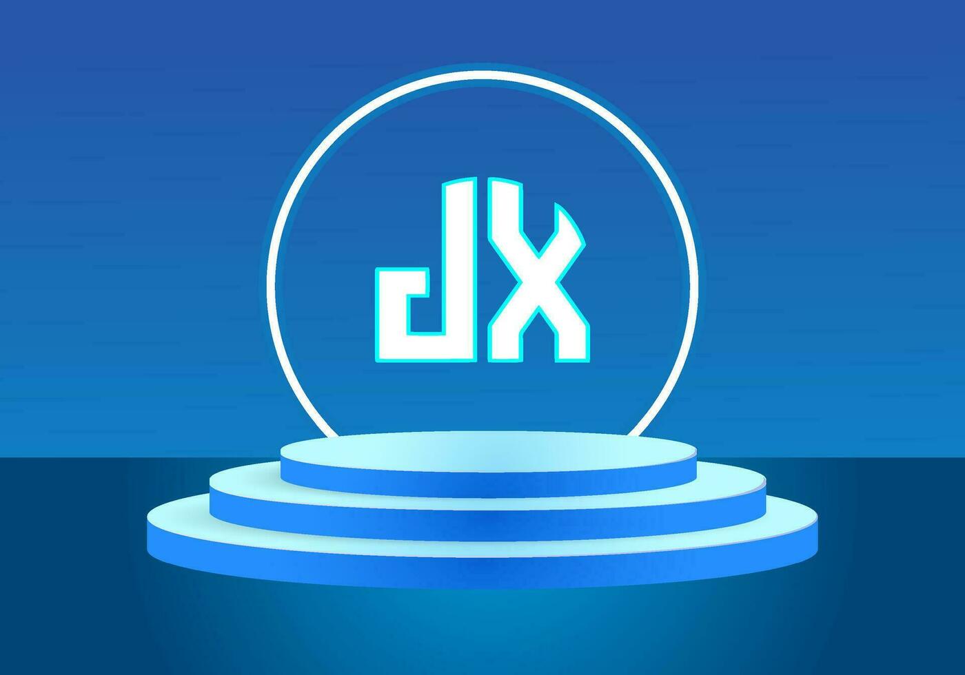 brief jx blauw logo teken. vector logo ontwerp voor bedrijf.