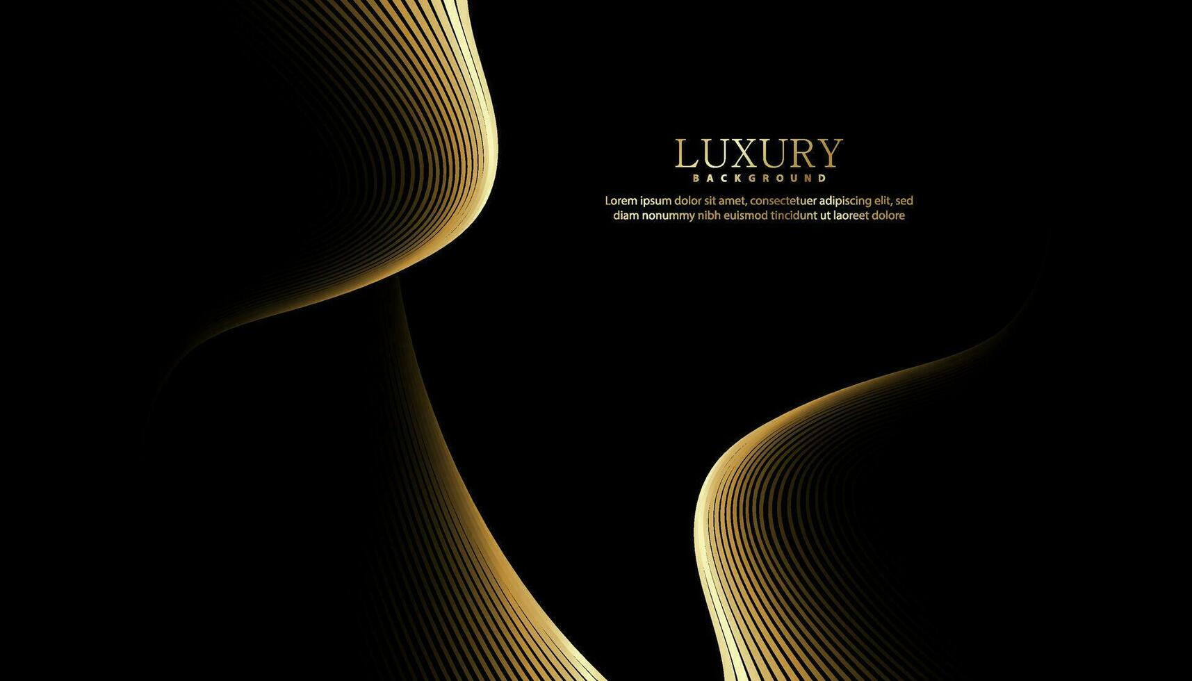 premie achtergrond. abstract luxe patroon. goud zwaaide lijnen achtergrond. abstract goud kromme lijn textuur. vector illustratie.