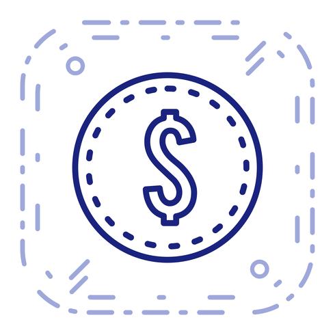 Vector Dollars munt pictogram