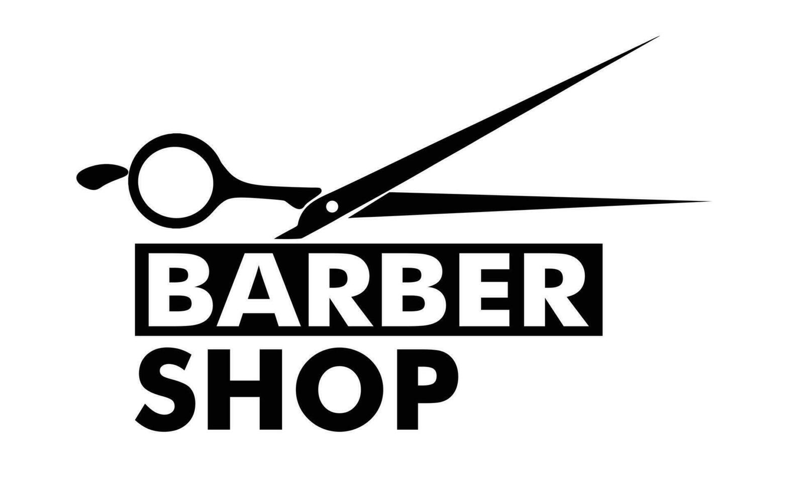 vector vector kapper winkel bedrijf kaart en Mannen salon of kapper winkel logo zwart en wit