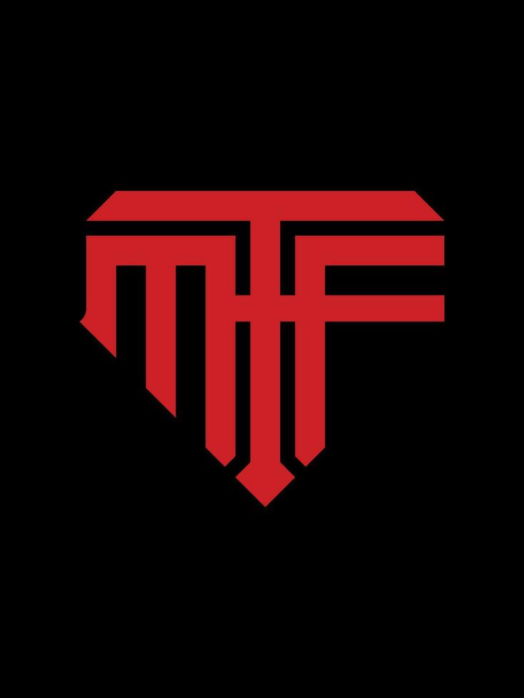 mtf monogram logo sjabloon vector