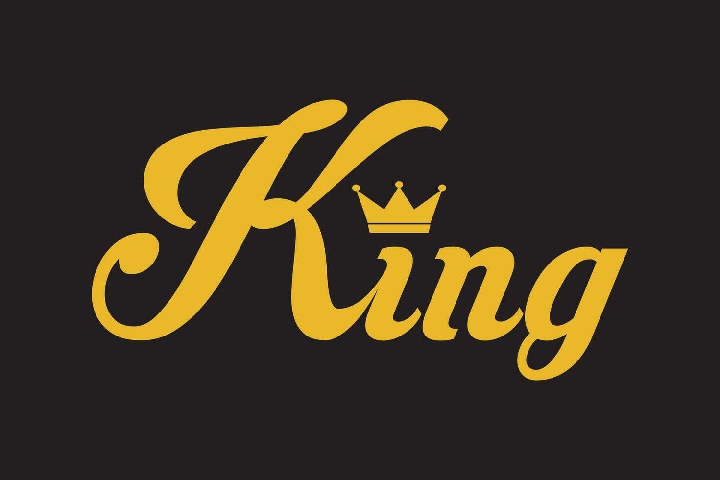 modern ontwerp sjabloon. koning logo vector sjabloon voor t-shirt. luxe logo ontwerp. royalty logo ontwerp