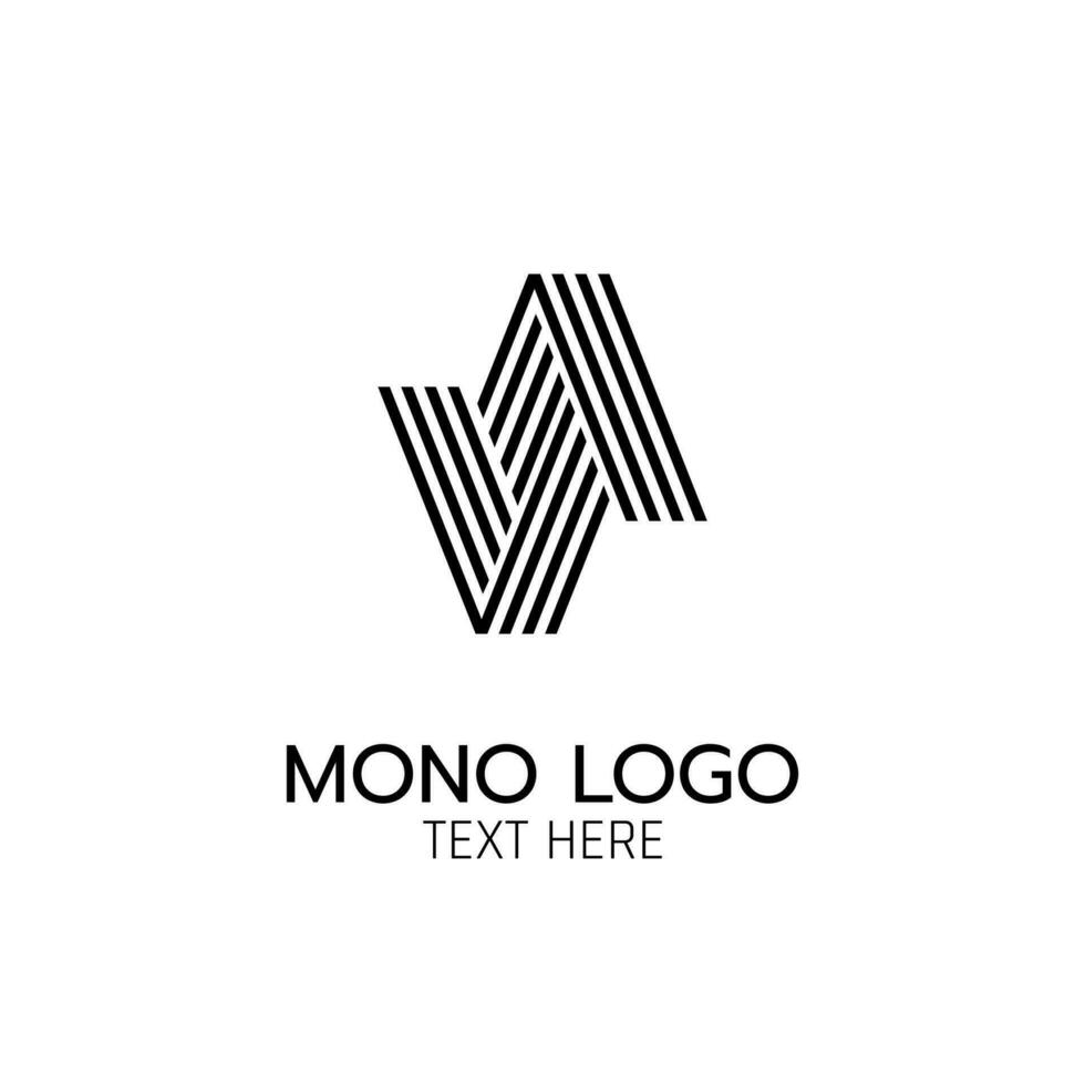 brief dubbele v modern monogram logo icoon abstract gemakkelijk concept ontwerp vector illustratie
