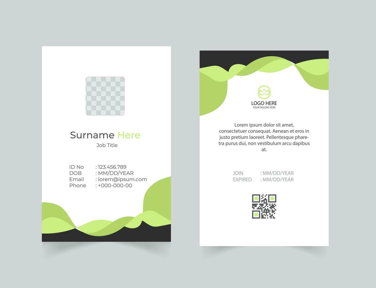 creatief vector zakelijke ID kaart kaart met minimalistische elementen