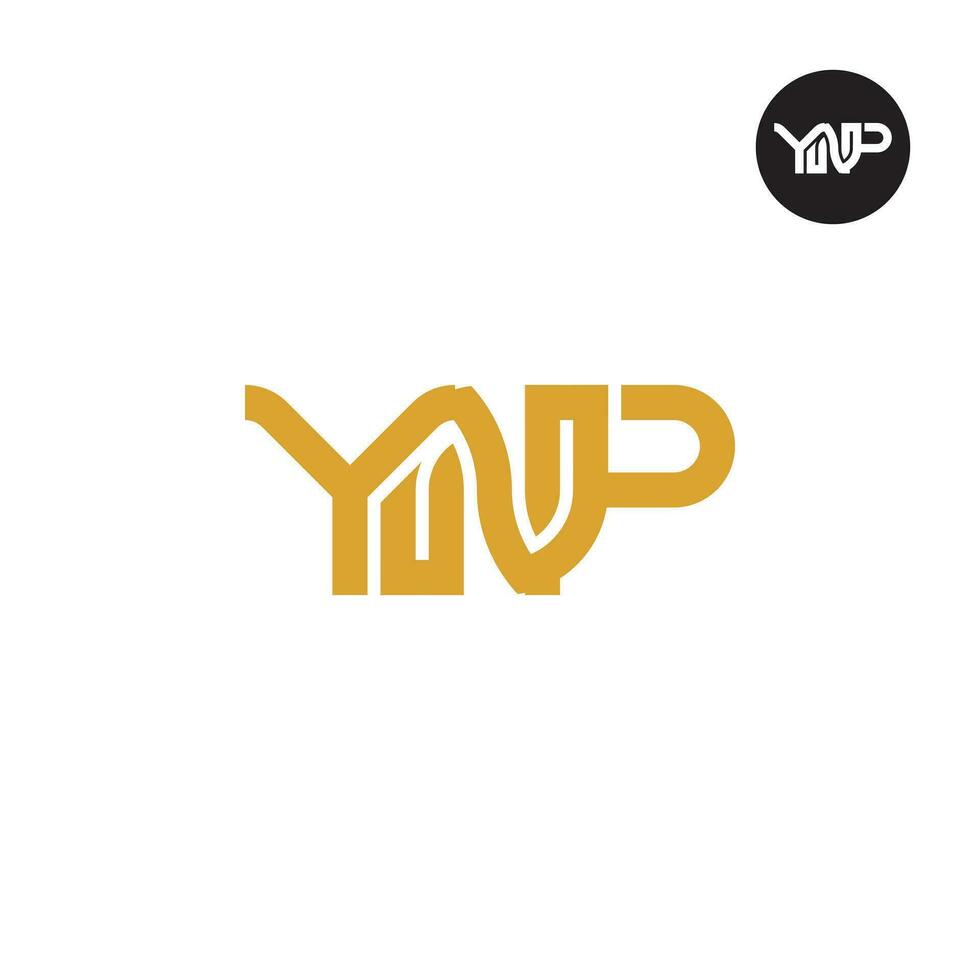 brief ynp monogram logo ontwerp vector