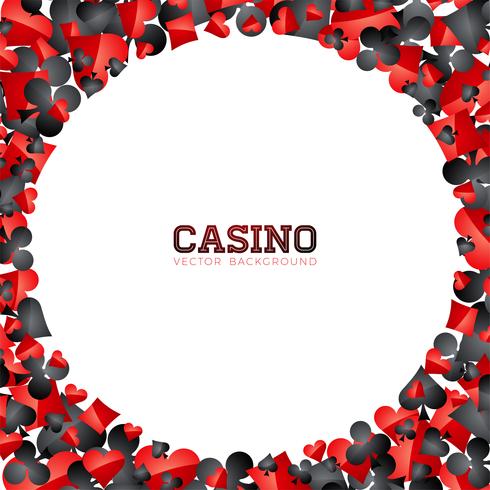 De speelkaartsymbolen van het casino op witte achtergrond. Vector Gokken geïsoleerd drijvend ontwerpelement.