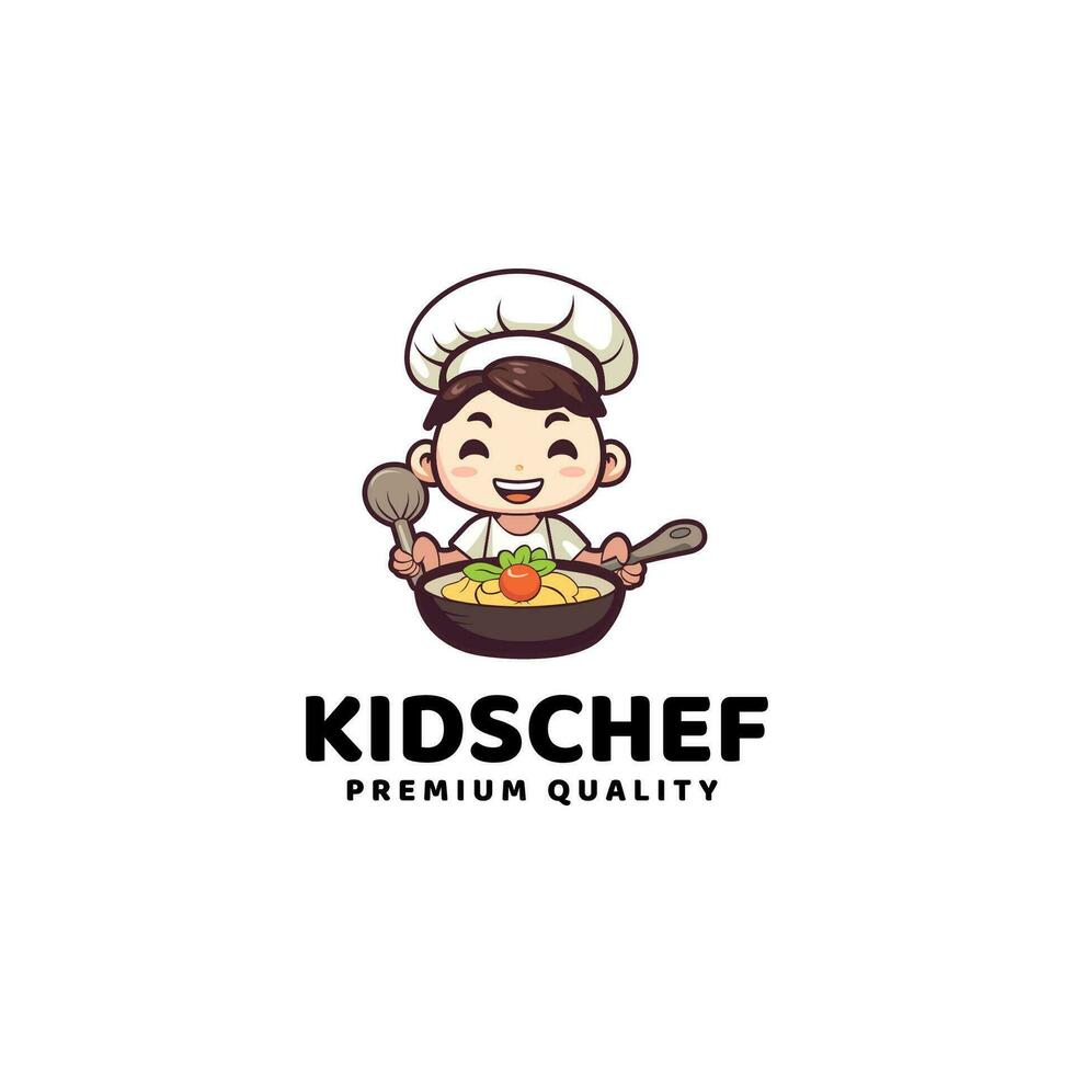 chef logo Aan wit achtergrond. vector illustratie voor t-shirt, website, afdrukken, klem kunst en poster