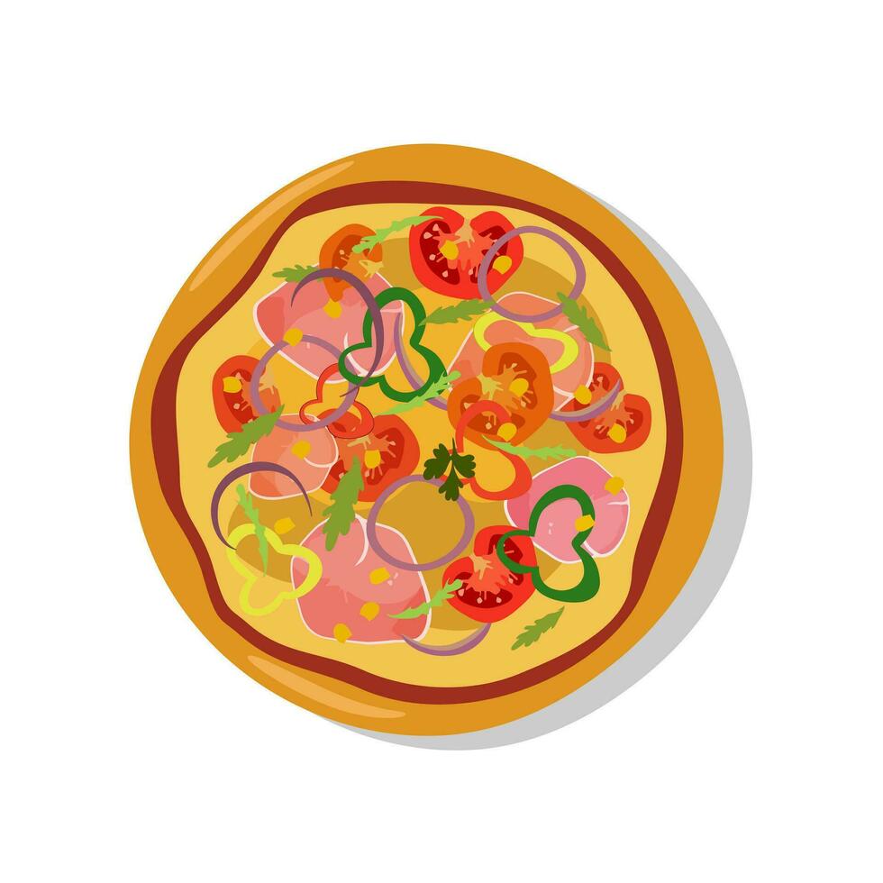 heerlijk pizza snel voedsel vector