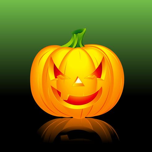 vectorillustratie op een Halloween-thema met pompoen vector