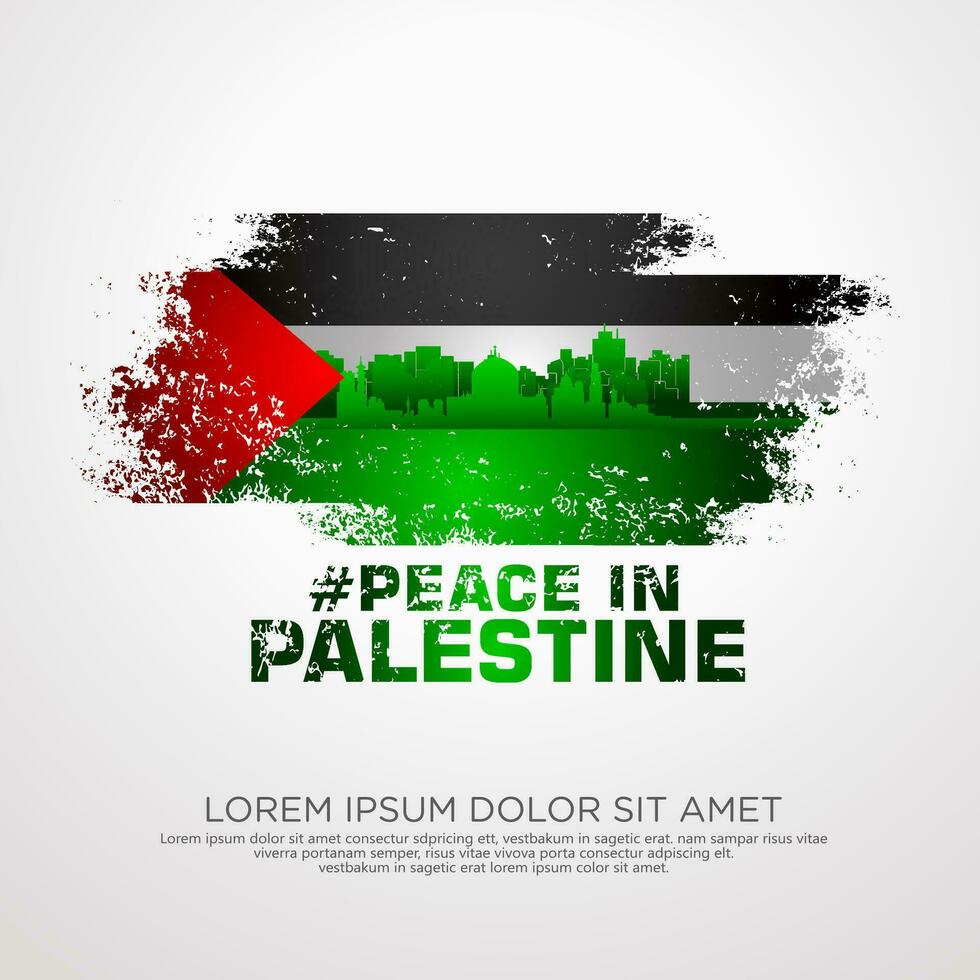 Palestijn sympathie campagne groet kaart vector