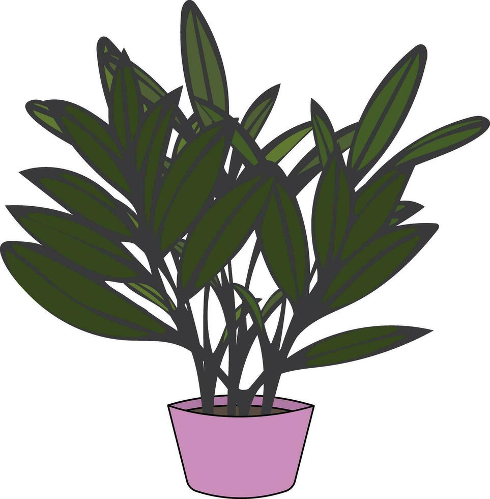 kamerplant clip art. fabriek in de pot vector