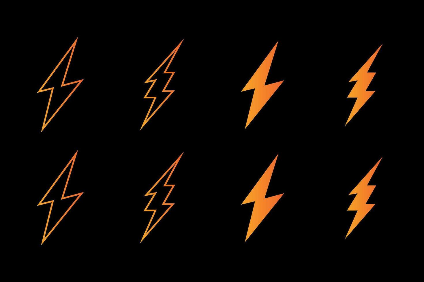 elektriciteit icoon, elektrisch stroom, energie, bout cirkel symbool. vector