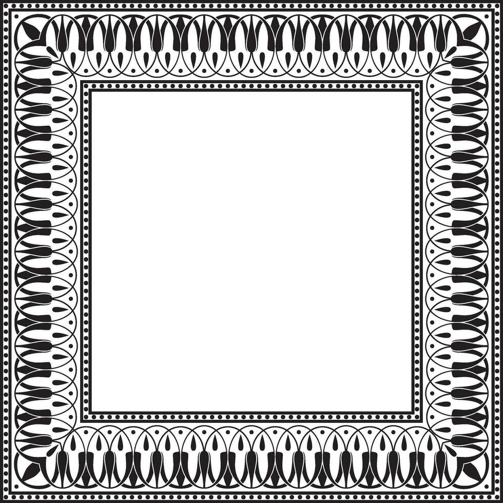 vector monochroom zwart plein klassiek Grieks meander ornament.