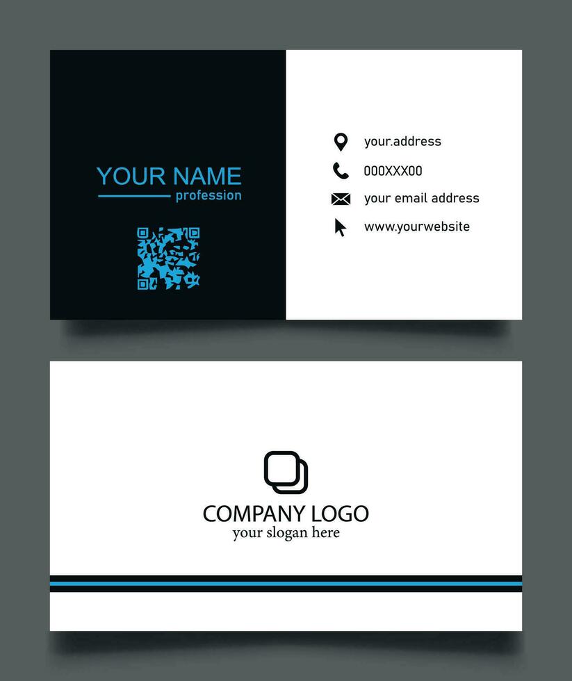 professioneel minimaal bedrijf kaart ontwerp. professioneel stationair merk identiteit bedrijf kaart. vector