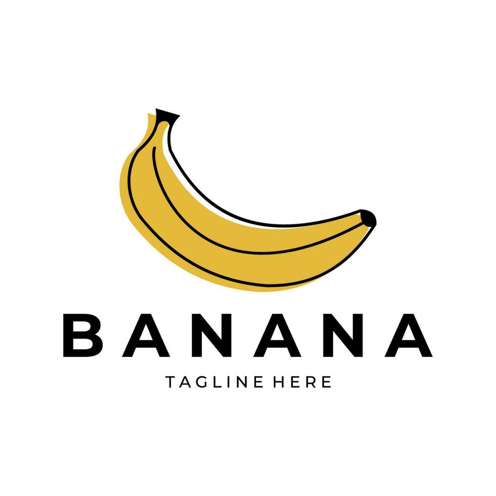 banaan logo vector gemakkelijk illustratie sjabloon icoon grafisch ontwerp