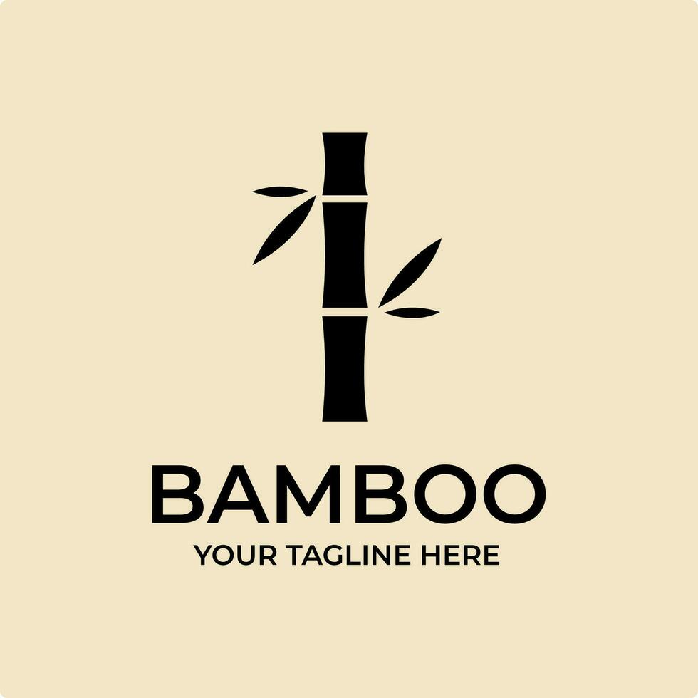 bamboe logo vector gemakkelijk illustratie sjabloon icoon grafisch ontwerp