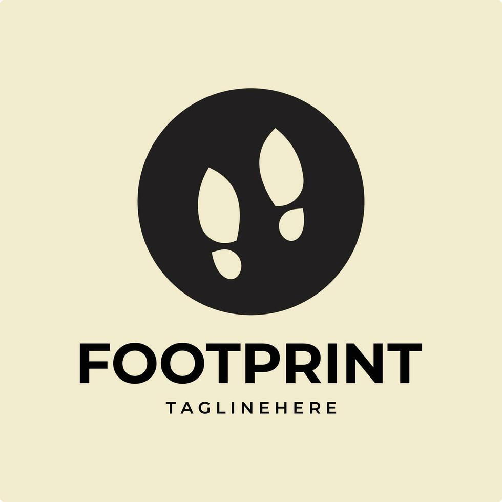 voetafdruk insigne logo vector illustratie sjabloon grafisch ontwerp