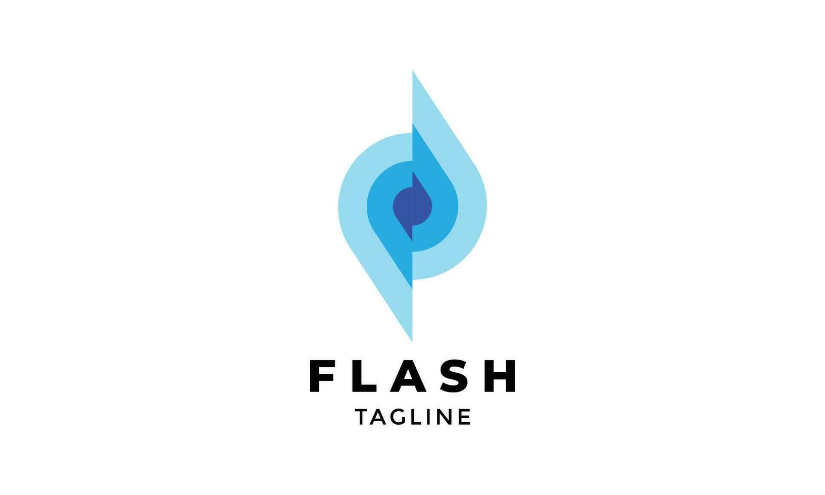 logo vector blauw kleur flash blauw bliksem technologie ontwerp helder gloed succes symbool