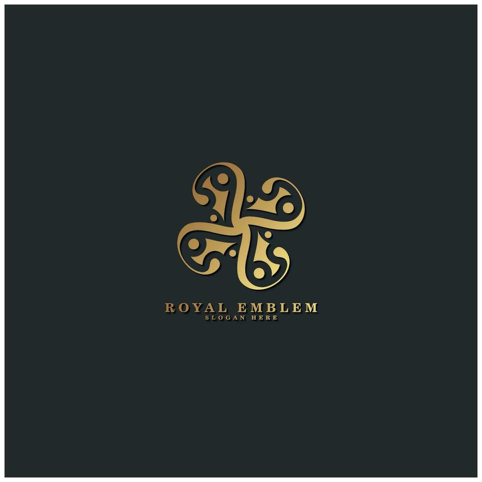 luxe ornament logo lijntekeningen vector