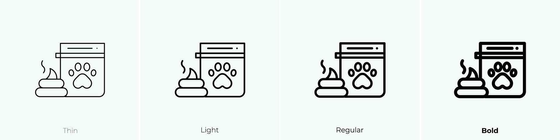 poep icoon. dun, licht, regelmatig en stoutmoedig stijl ontwerp geïsoleerd Aan wit achtergrond vector