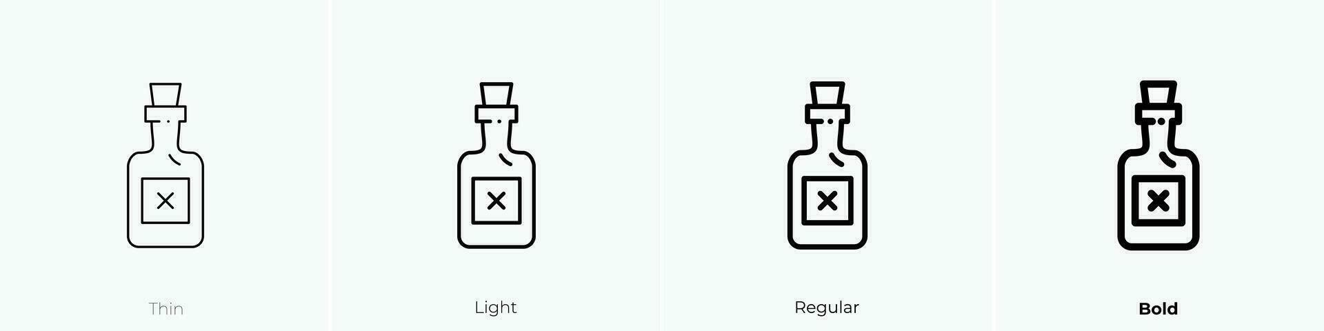 vergiftigen icoon. dun, licht, regelmatig en stoutmoedig stijl ontwerp geïsoleerd Aan wit achtergrond vector