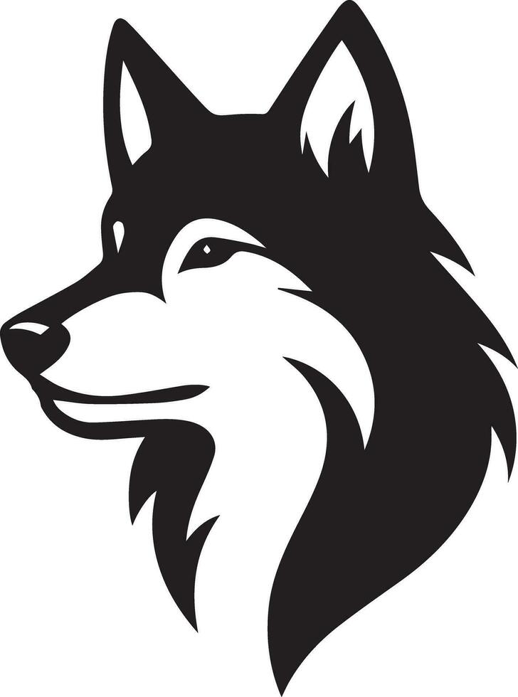 wolf silhouet bewerkbare vector illustratie geïsoleerd over- wit achtergrond